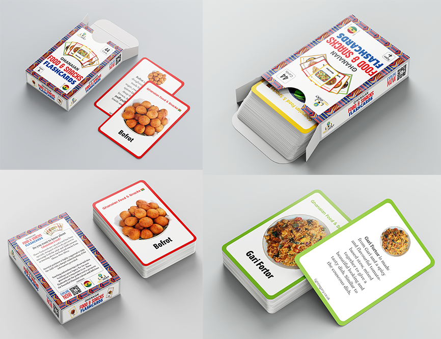 GHANAIAN FOOD & SNACKS FLASHCARDS | DIGITAL DOWNLOAD