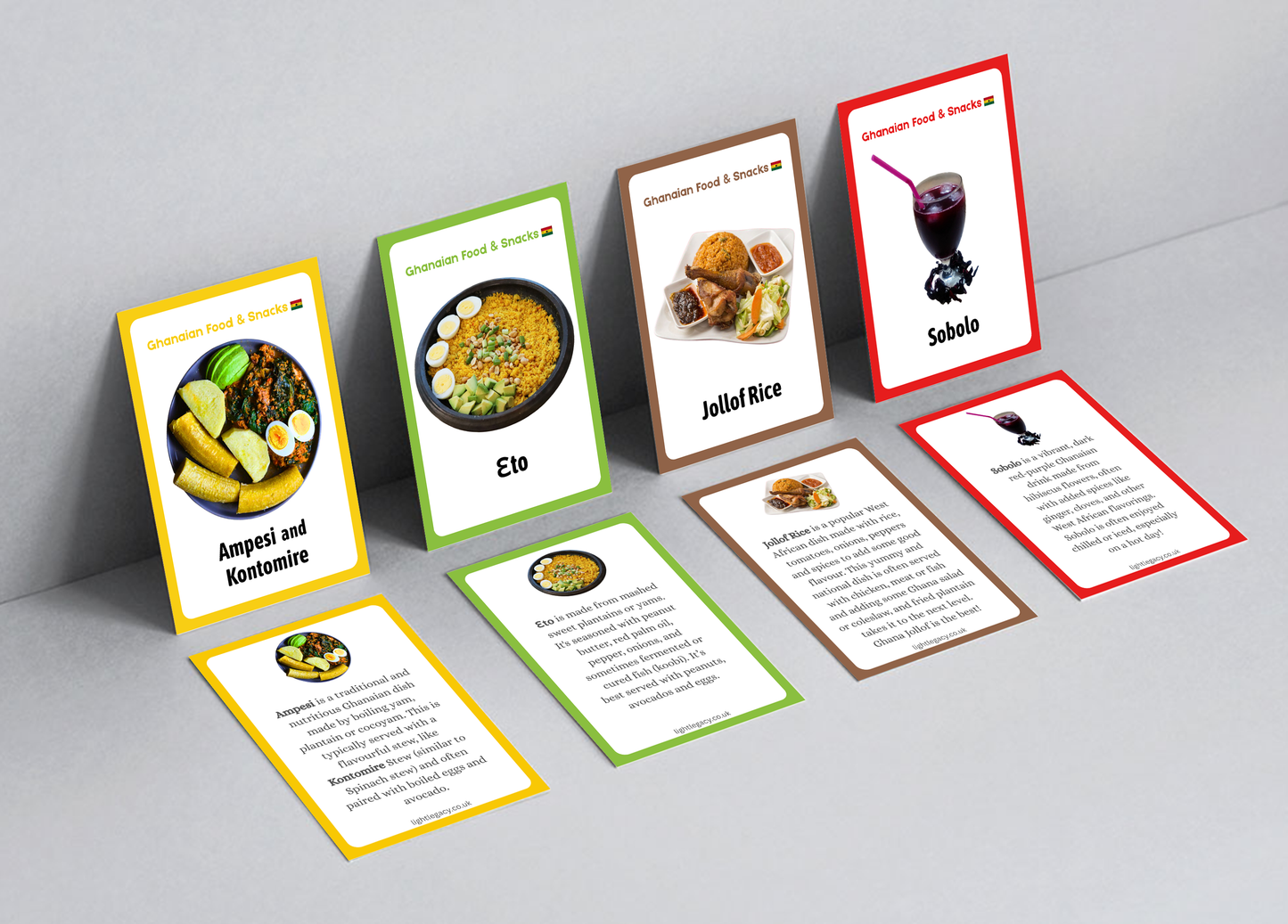 GHANAIAN FOOD & SNACKS FLASHCARDS | DIGITAL DOWNLOAD