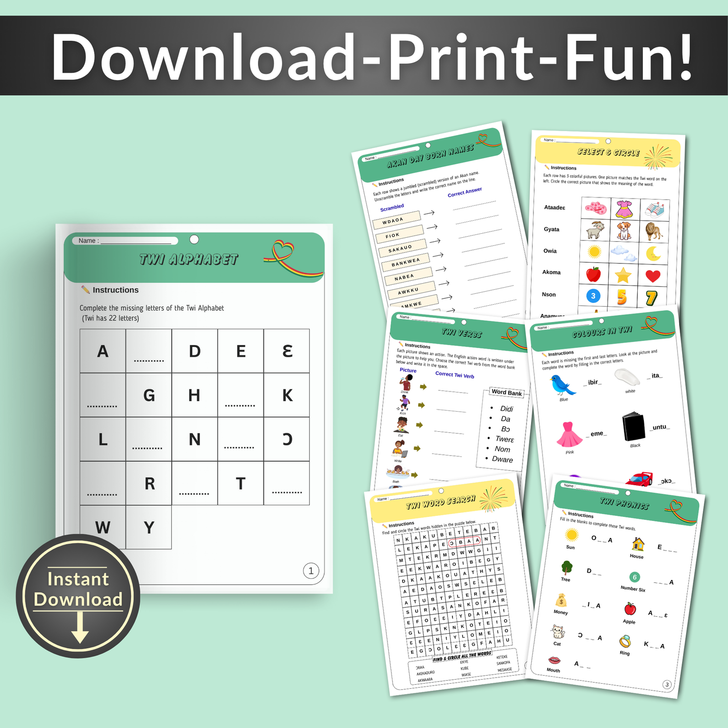FREE BASIC TWI WORKSHEET 5 PAGES | DIGITAL DOWNLOAD