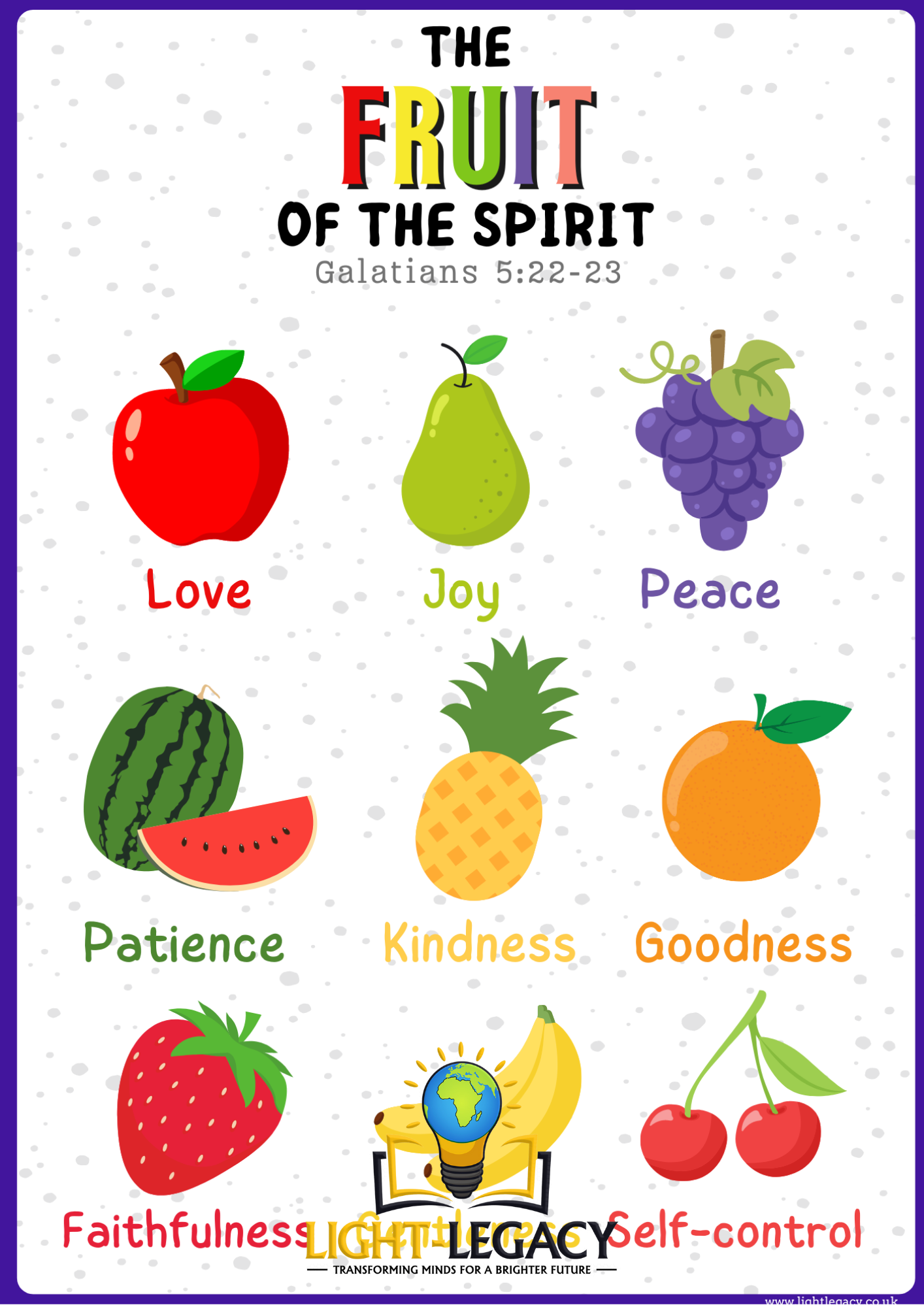 FRUIT OF THE SPIRIT A3 POSTER