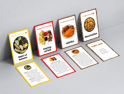 GHANAIAN FOOD & SNACKS FLASHCARDS | DIGITAL DOWNLOAD