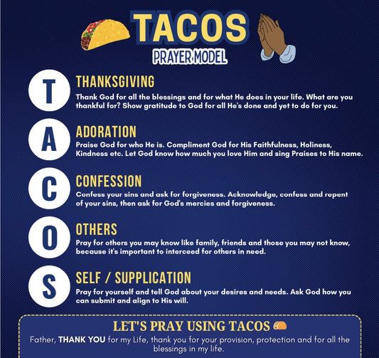 TACOS PRAYER MODEL FOR KIDS